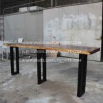 Suar Table Iron Legs, Suar Furniture, Modern Furniture, Minimalis Furniture, Bar Furniture, Wooden Restaurant Table, Restaurant Table, Indonesia Furniture