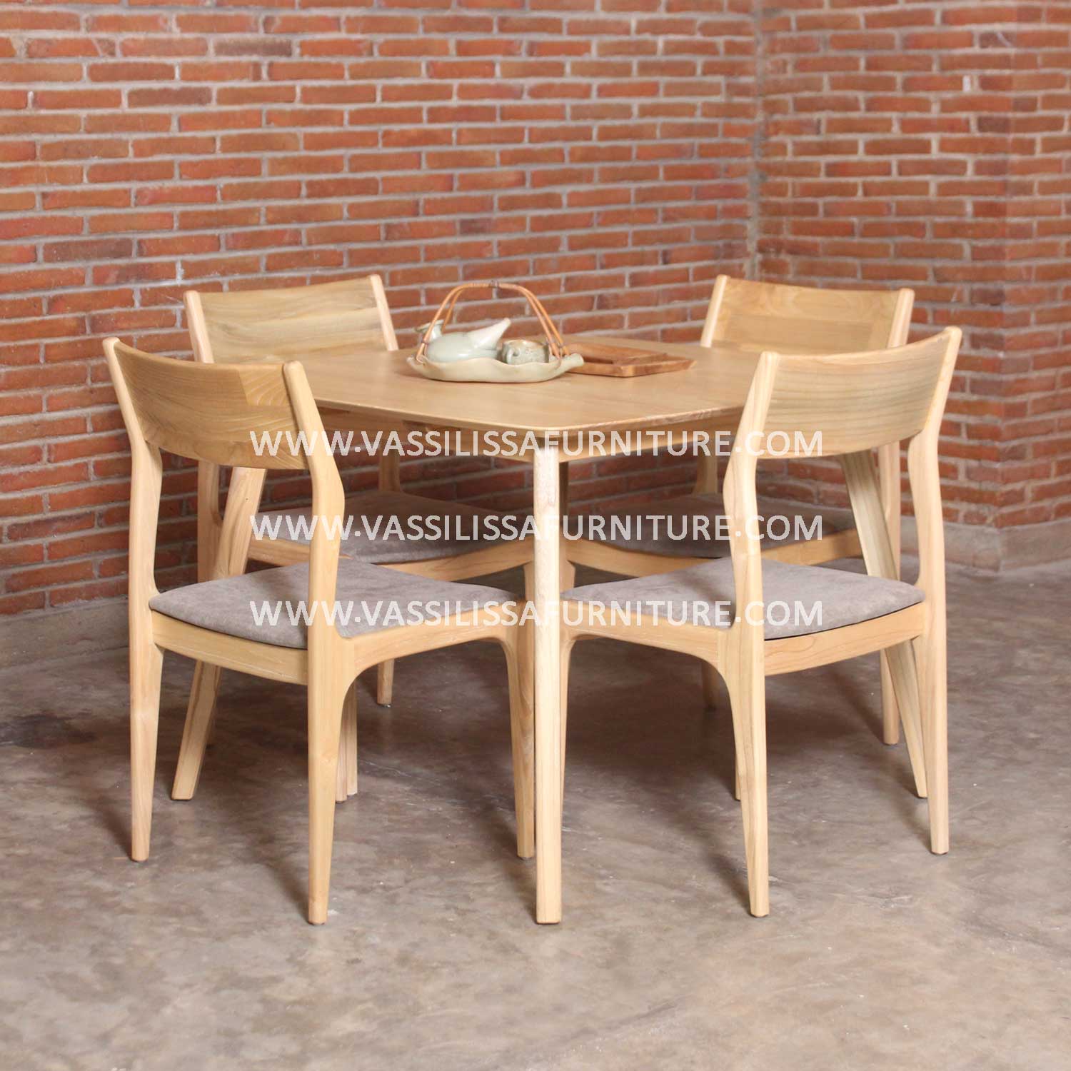 Terrace Dining Set Minimalis Furniture For Home | Teak Table Set