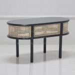Parviz coffe table with rattan, indoor funiture, rattan furniture, indonesia furniture, classic furniture, mid-century modern furniture.
