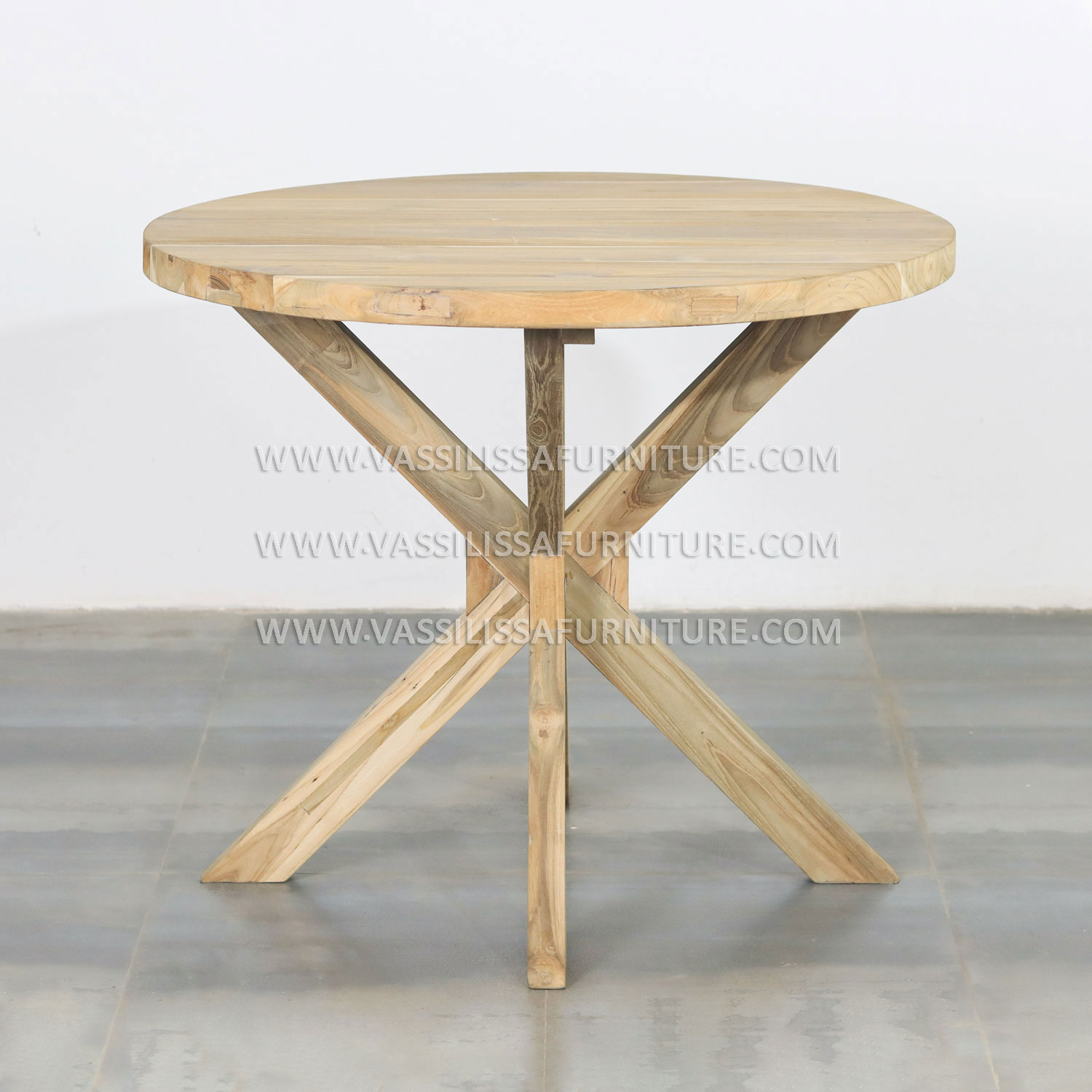 VDT_082 Geza Round Table, Classic Teak Coffee Table