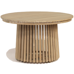 teak round dining table for B2B Export Import