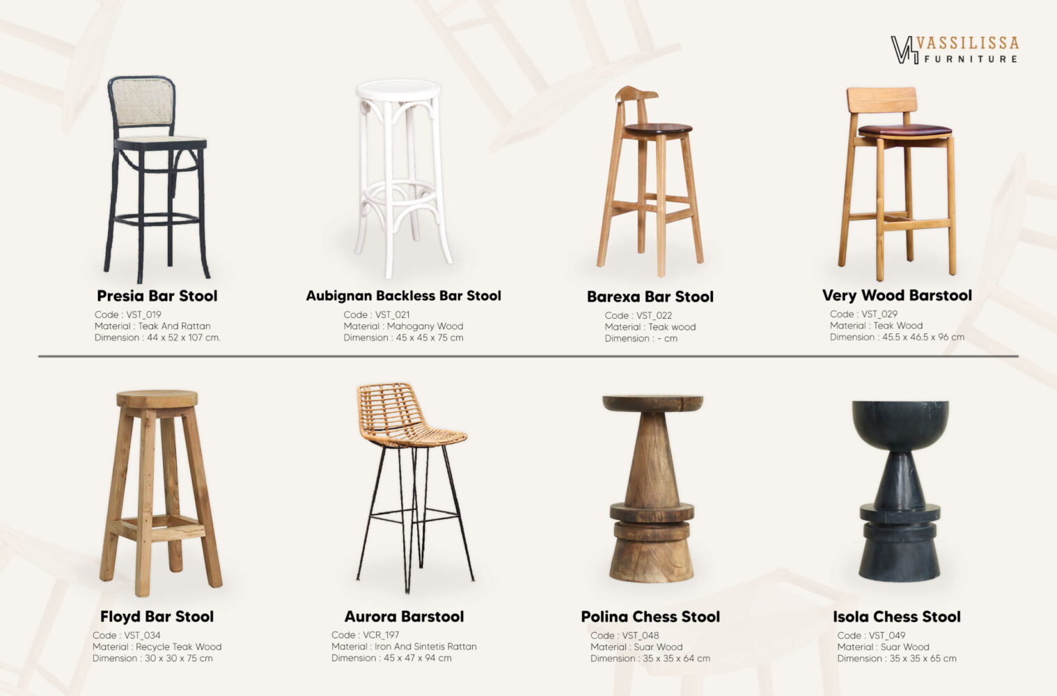 Bar Stool & Bar Table Collection